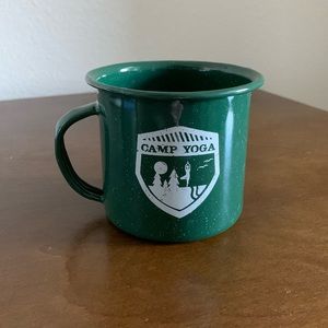 Camp Yoga Green Tin Mug
